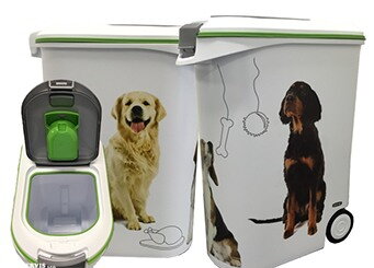 Zásobník na krmivo, granule pro psy - barevný motiv