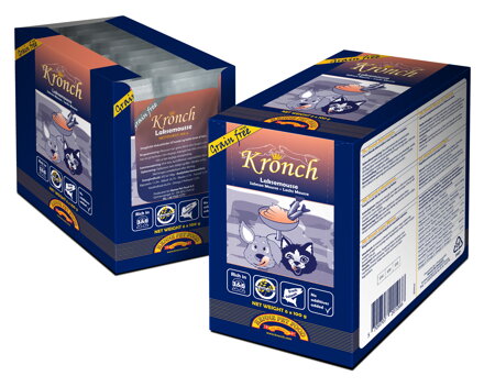 Kronch LakseMousse  Grain Free, Salmon 95%  6 x 100g pro psy a kočky