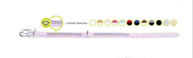 Obojek Modern Art Deluxe růžová/bílá