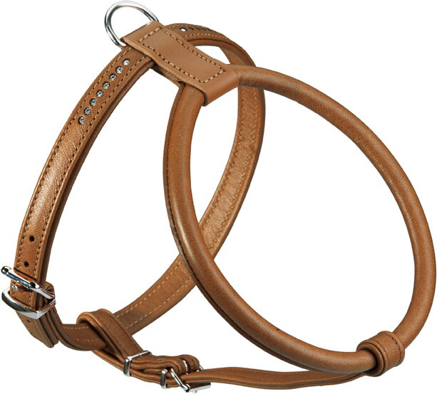 Postroj Round & Soft Luxus koňakový